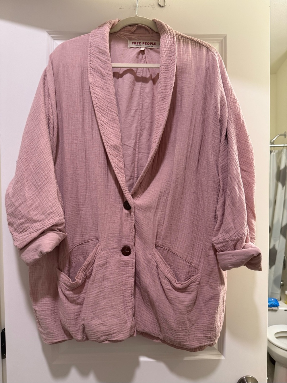 Free People Gauze Shawl-Collar Blazer
Rose